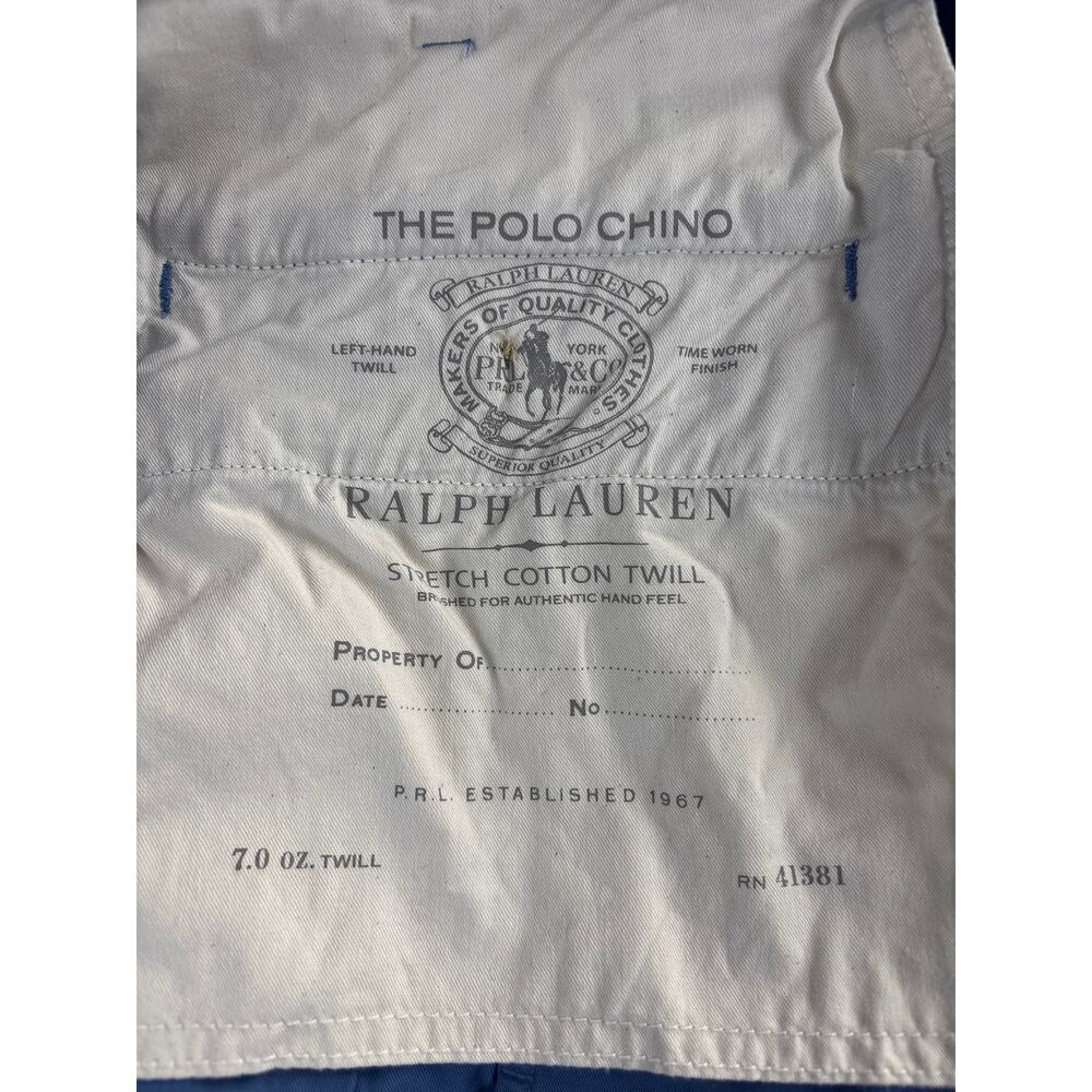 Polo Ralph Lauren Men's Sz 38/30 Blue Chino Pants Trousers Stretch Cotton - Picture 10 of 12